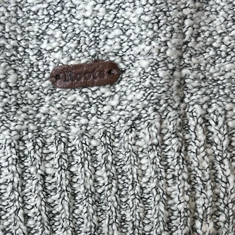 NWT Roots Snowy Fox Oversized Knit Kimono Cardigan. Grey Melange Size S - Picture 5 of 9